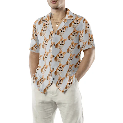 Corgi Hawaiian Shirt, Gentleman Corgi Aloha Shirt For Men - Perfect Gift For Corgi Lovers, Husband, Boyfriend, Friend, Family - Image 4