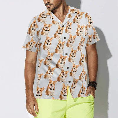 Corgi Hawaiian Shirt, Gentleman Corgi Aloha Shirt For Men - Perfect Gift For Corgi Lovers, Husband, Boyfriend, Friend, Family - Image 5