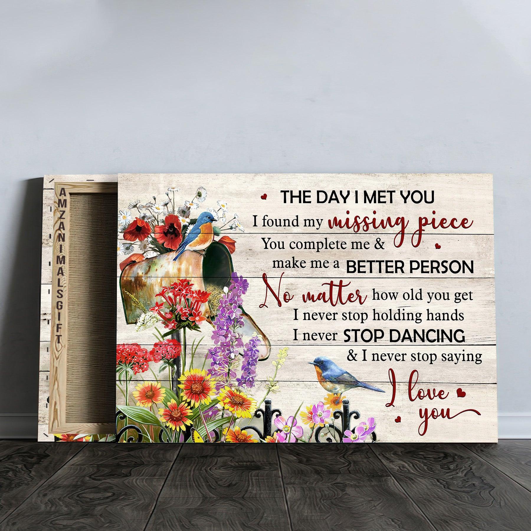 Couple Premium Wrapped Landscape Canvas - Flower Garden, Birdhouse, Hummingbird, I Never Stop Saying I Love You - Perfect Gift For Couple, Spouse - Image 4