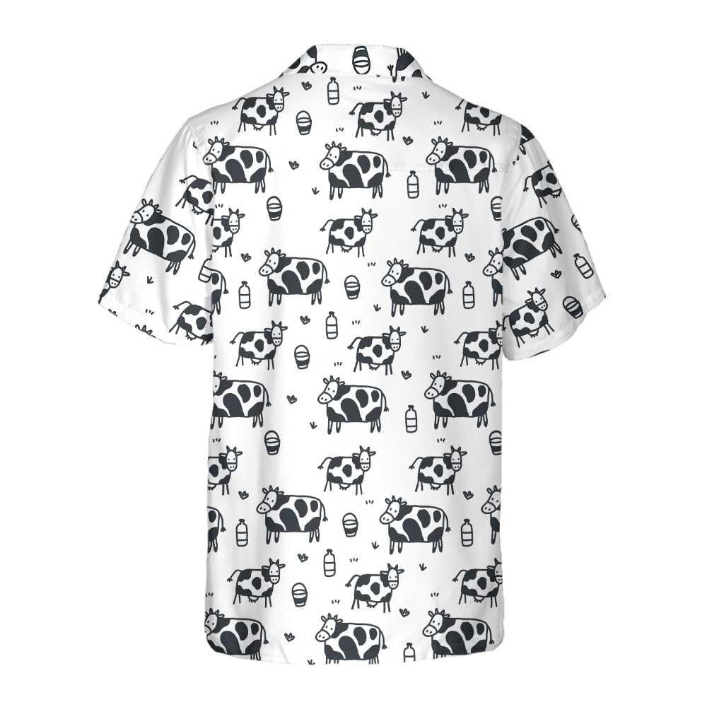 Cow Hawaiian Shirt, Cartoon Cow, Funny Cow Aloha Shirt For Men Women - Perfect Gift For Cow Lovers, Husband, Boyfriend, Friend, Family, Wife - Image 2