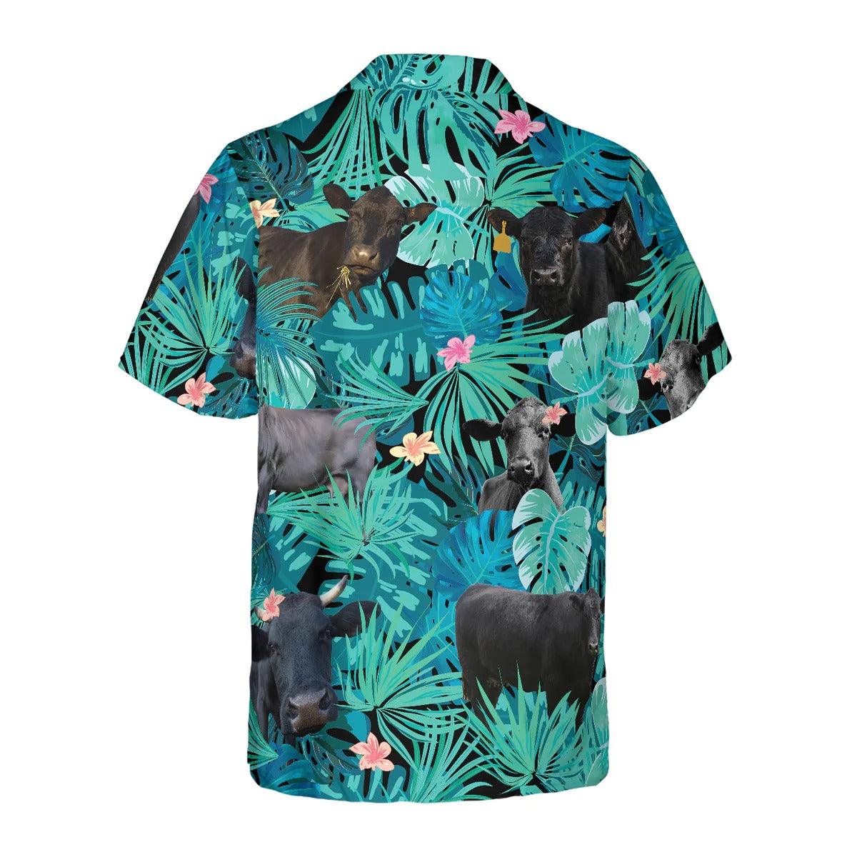 Cow Hawaiian Shirt, Tropical Black Cow Summer Vacation Aloha Shirt For Men Women - Perfect Gift For Cow Lovers, Husband, Boyfriend, Friend, Family - Image 3