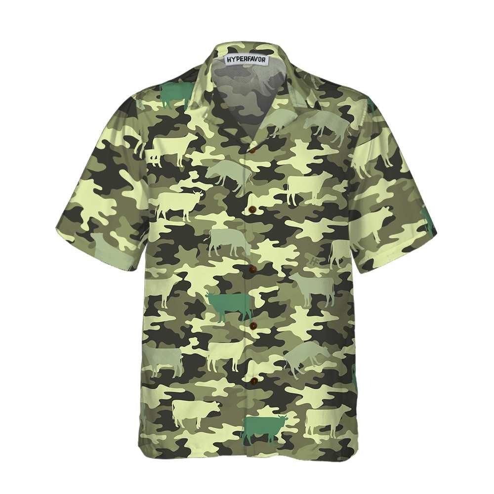 Cow Hawaiian Shirt, Funny Cow Camouflage Cow Aloha Shirt For Men Women - Perfect Gift For Cow Lovers, Husband, Boyfriend, Friend, Family, Wife - Image 3