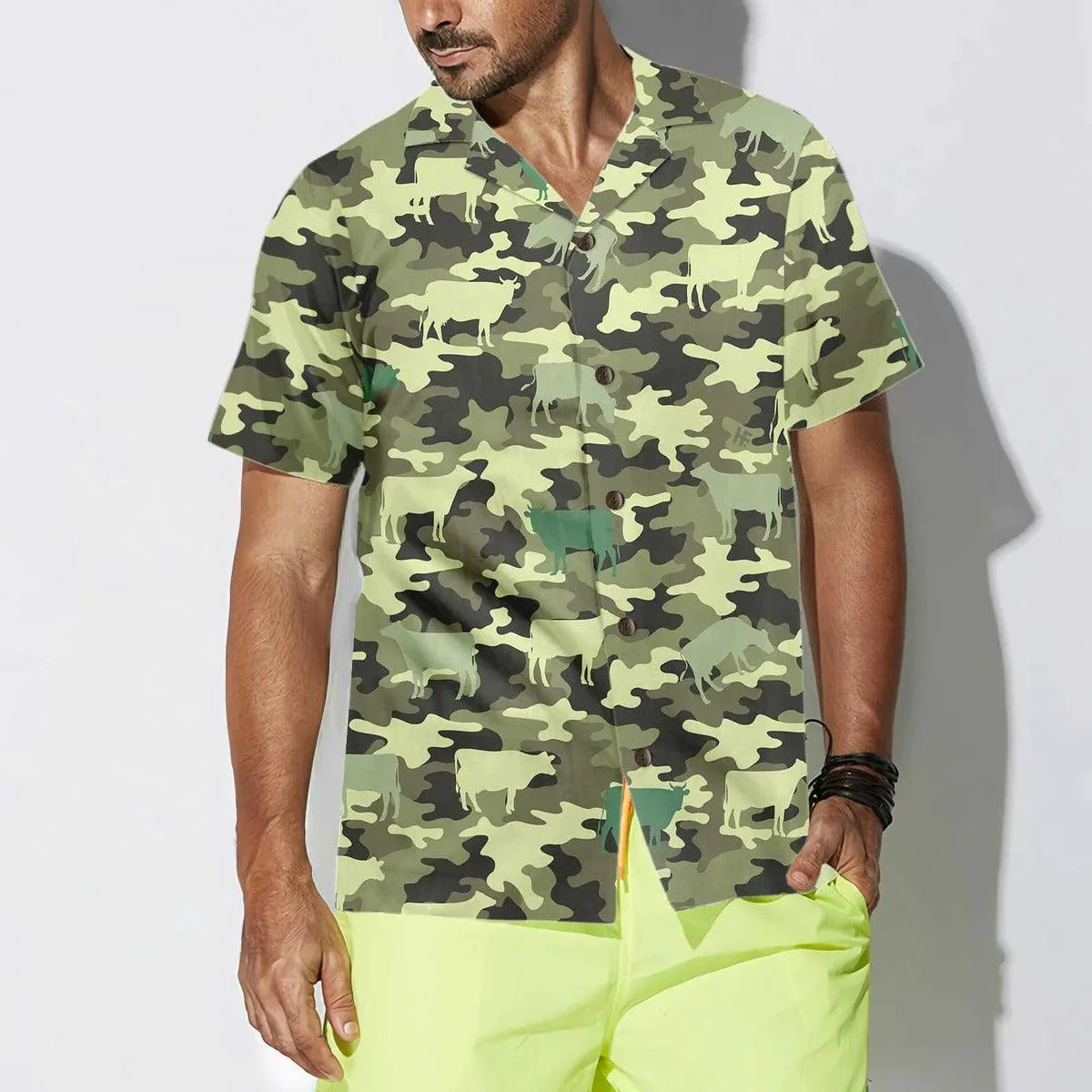 Cow Hawaiian Shirt, Funny Cow Camouflage Cow Aloha Shirt For Men Women - Perfect Gift For Cow Lovers, Husband, Boyfriend, Friend, Family, Wife - Image 4