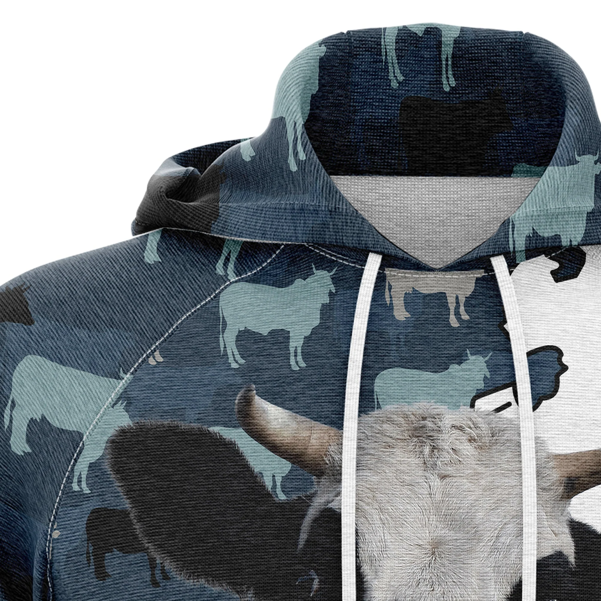 Cow Lover Camo Premium Hoodie, Perfect Outfit For Men And Women On Christmas New Year Autumn Winter - Image 2