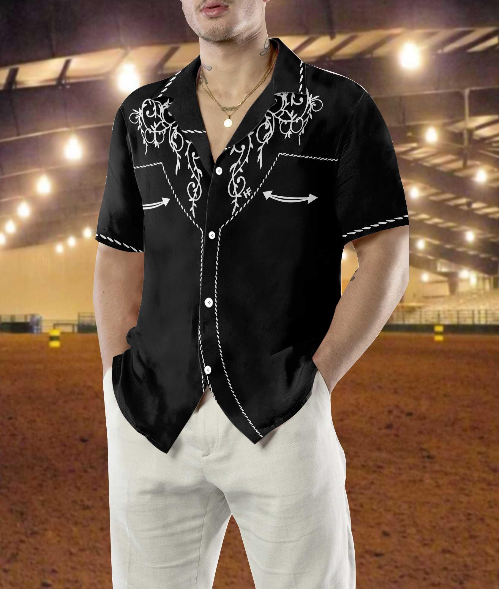 Cowboy Rodeo Texture Hawaiian Shirt, Vintage Embroidered Texas Western, Texas Native, Summer Aloha Shirt Perfect Unique Gift For Men Women - Image 4
