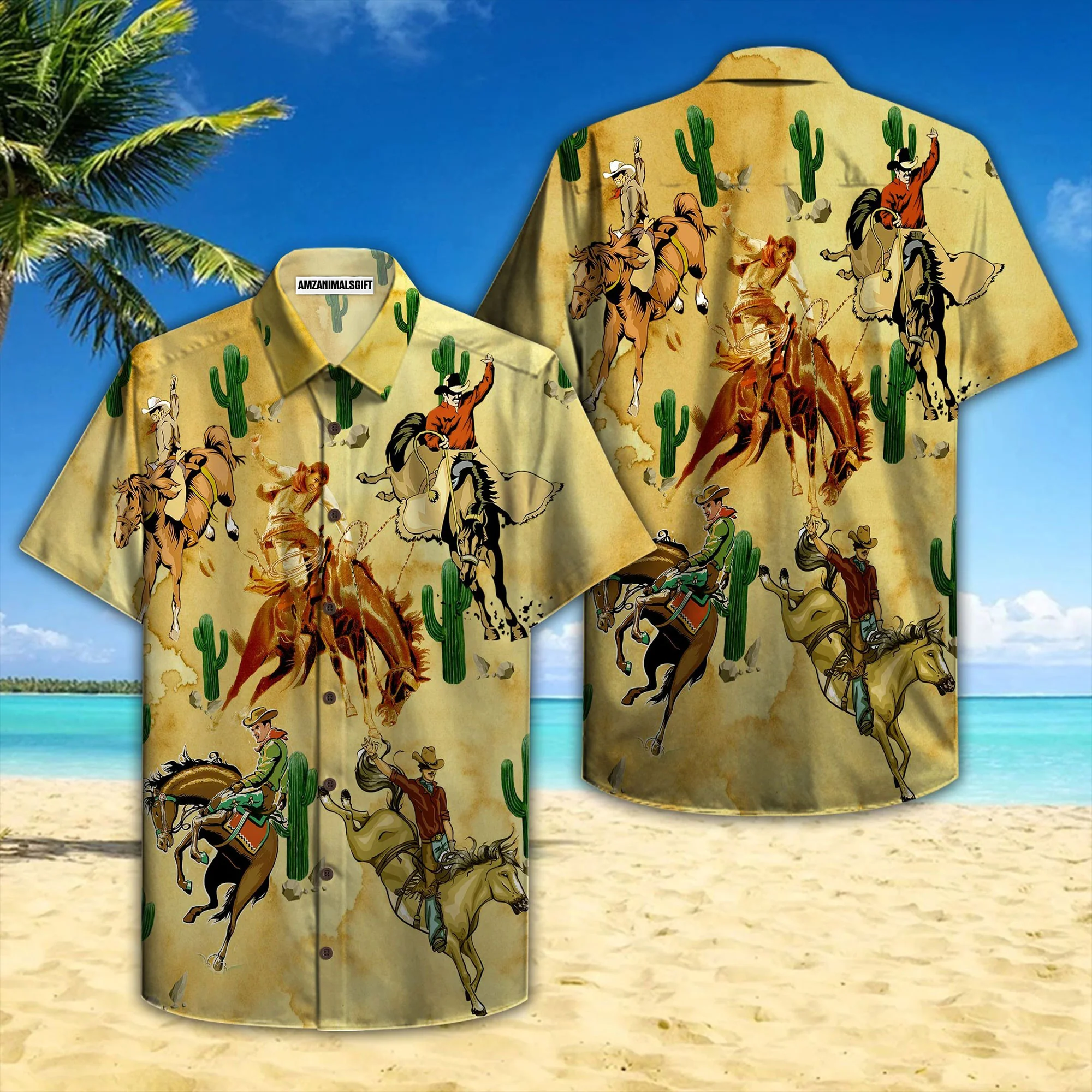 Cowboys We Ride Never Worry About The Fall Hawaiian Shirt, Kentucky Derby Horse Hawaiian Shirt - Perfect Gift For Men, Horse Lovers, Horse Racing Lover - Image 2