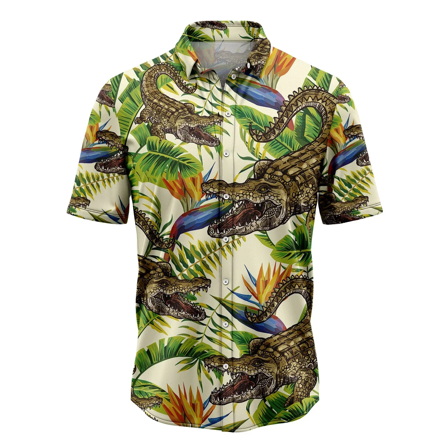 Crocodile Hawaiian Shirt, Crocodile Banana Palm Aloha Shirt For Men - Perfect Gift For Husband, Boyfriend, Friend, Family