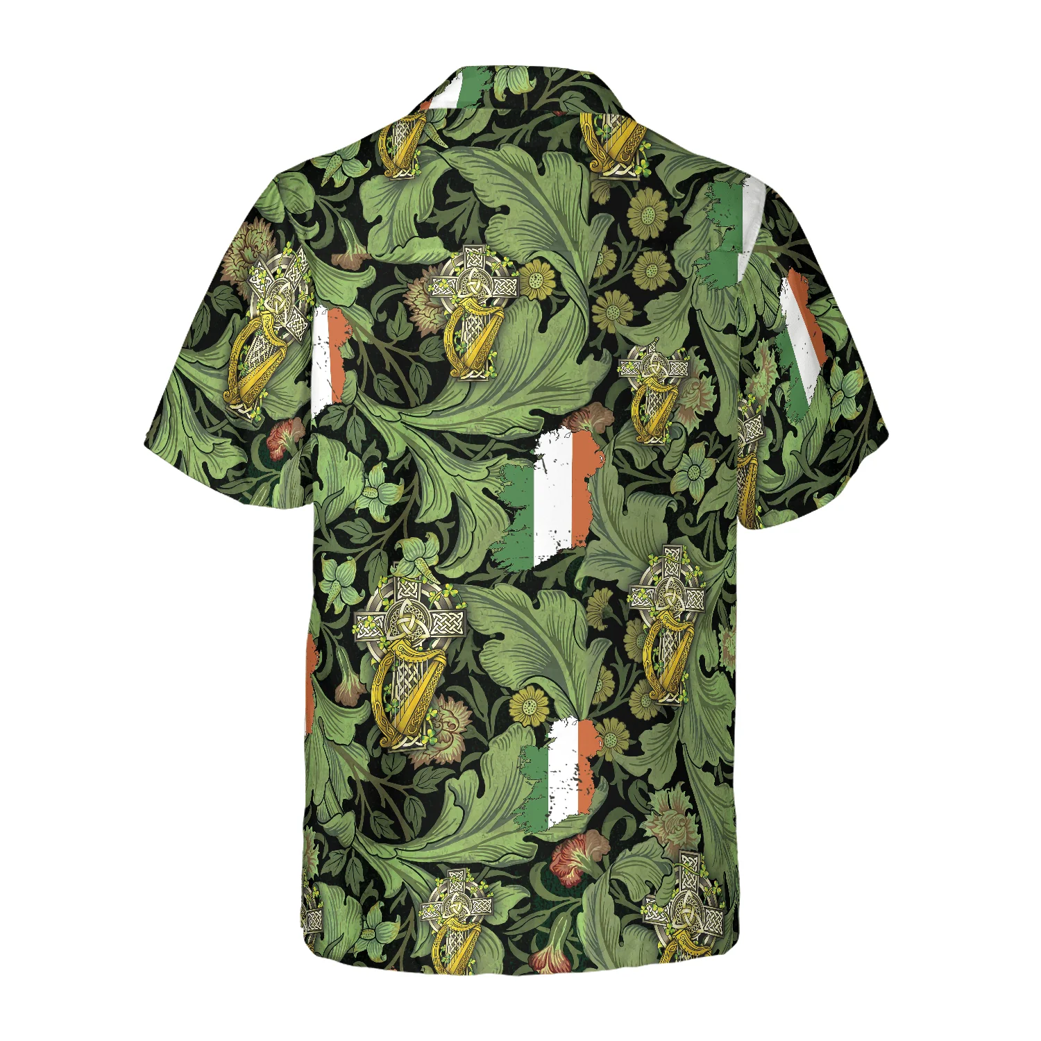 Cross Celtic Harp Ireland Proud Hawaiian Shirt, Colorful Summer Aloha Shirts For Men Women, Perfect Gift For Husband, Wife, Patrick's Day - Image 2