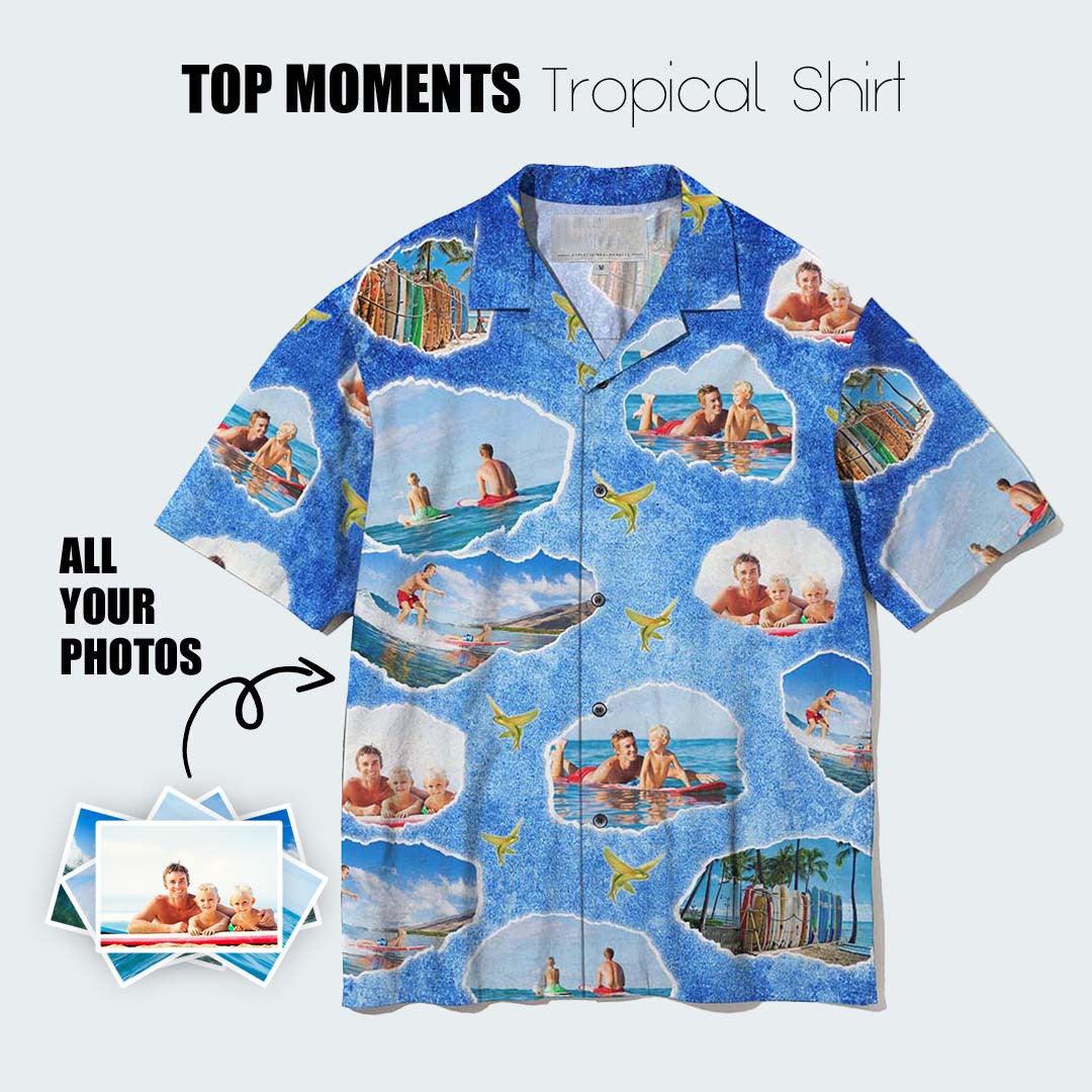 Custom Aloha Hawaii Shirt - Custom Photo Top Moments Personalized Hawaiian Shirt For Summer - Perfect Gift For Dog Lovers, Friend, Family