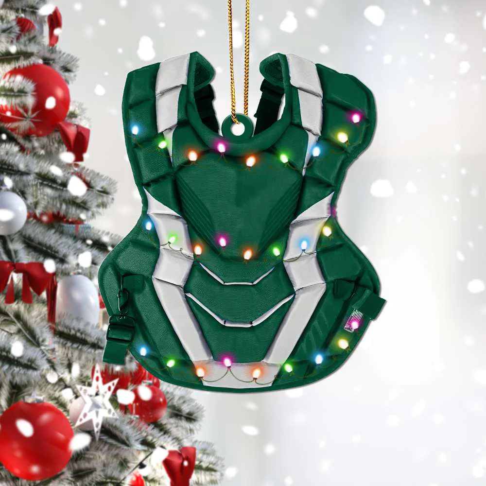 Custom Baseball Acrylic Ornament, Personalized Baseball Gear Chest Protector Acrylic Ornament - Perfect Gift For Baseball Lover, Christmas, New Year - Image 3