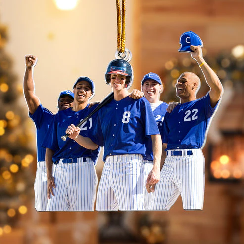 Custom Baseball Team Acrylic Ornament,The Best Baseball Team Ever Acrylic Ornament- Perfert Gift For Baseball Team, Christmas, New Year - Image 2