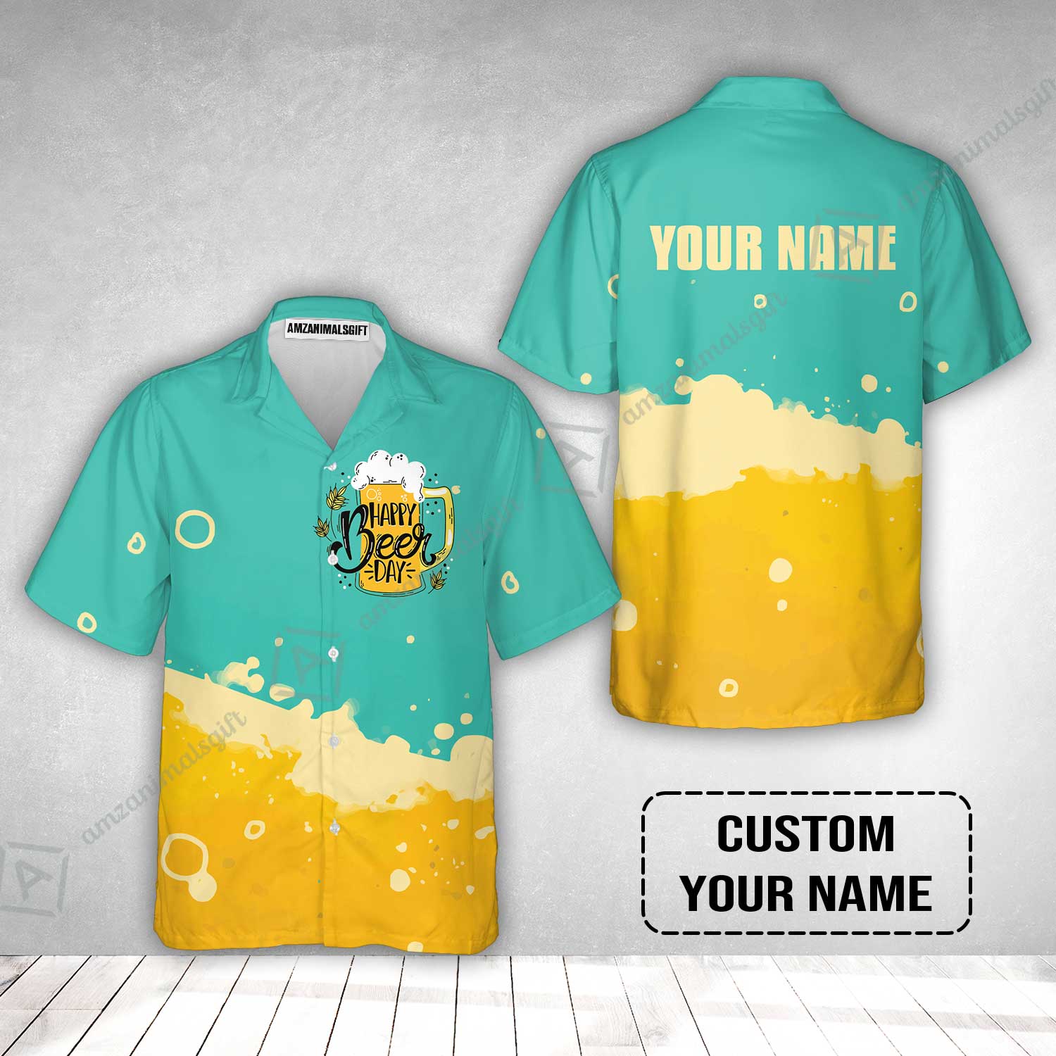Custom Beer Pattern Design Oktoberfest Beer Festival Performance Hawaiian Shirt - Image 2