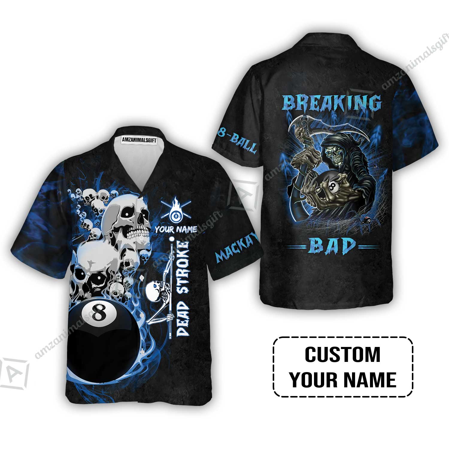 Custom Billiard Long Polo Shirt - Breaking Bad Billiard Pool 8 Ball Personalized Name Long Polo Shirt - Image 6