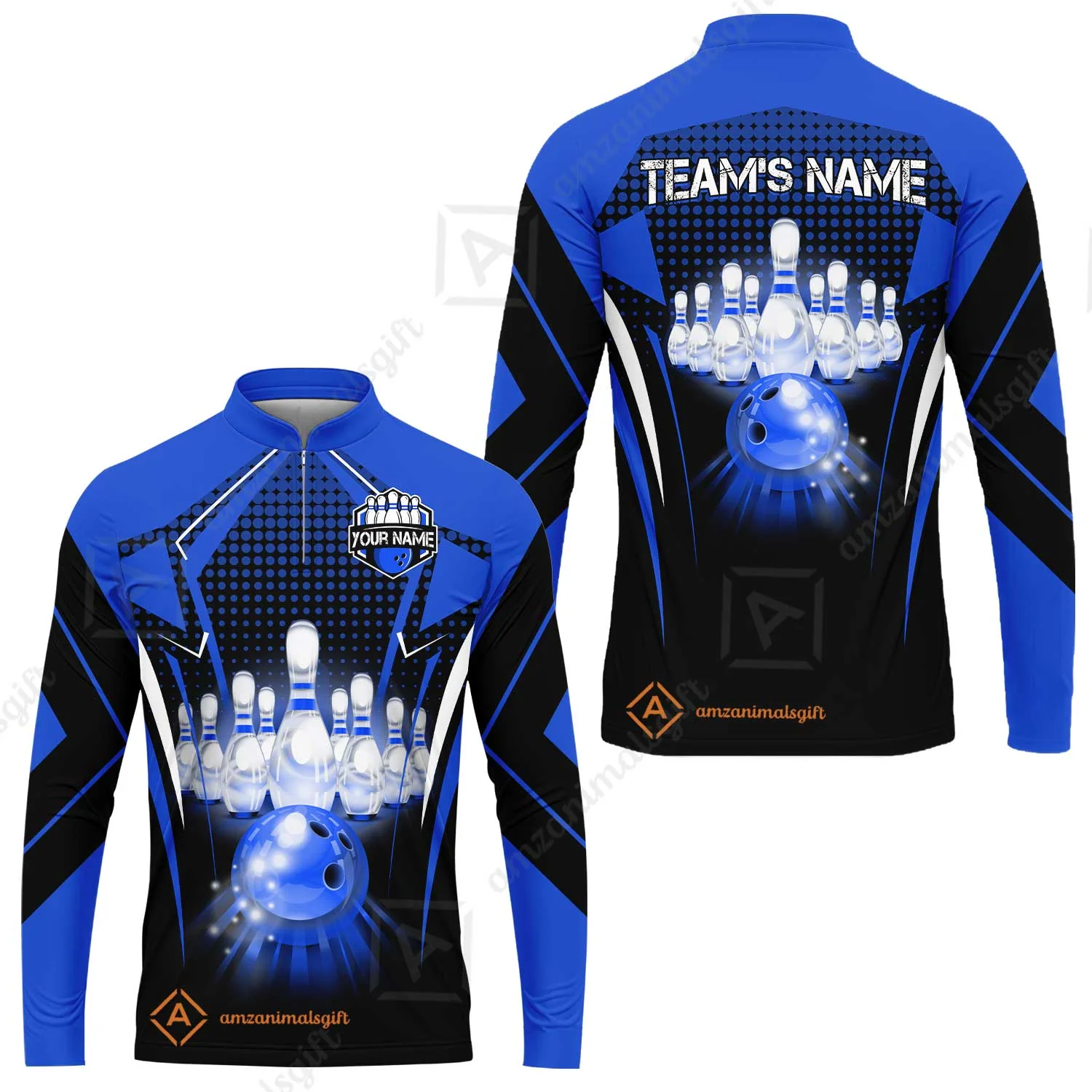Custom Bowling Team Jerseys Polo Shirts, Bowling uniforms Ball & Pins Multicolor Jersey For Tournament Team Men Women Bowlers - Image 19