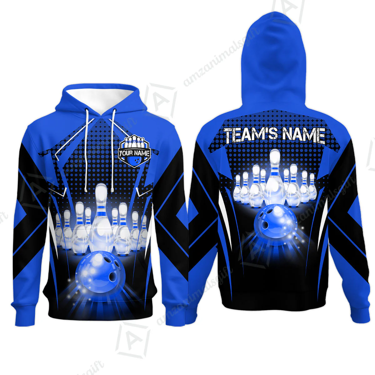 Custom Bowling Team Jerseys Polo Shirts, Bowling uniforms Ball & Pins Multicolor Jersey For Tournament Team Men Women Bowlers - Image 22