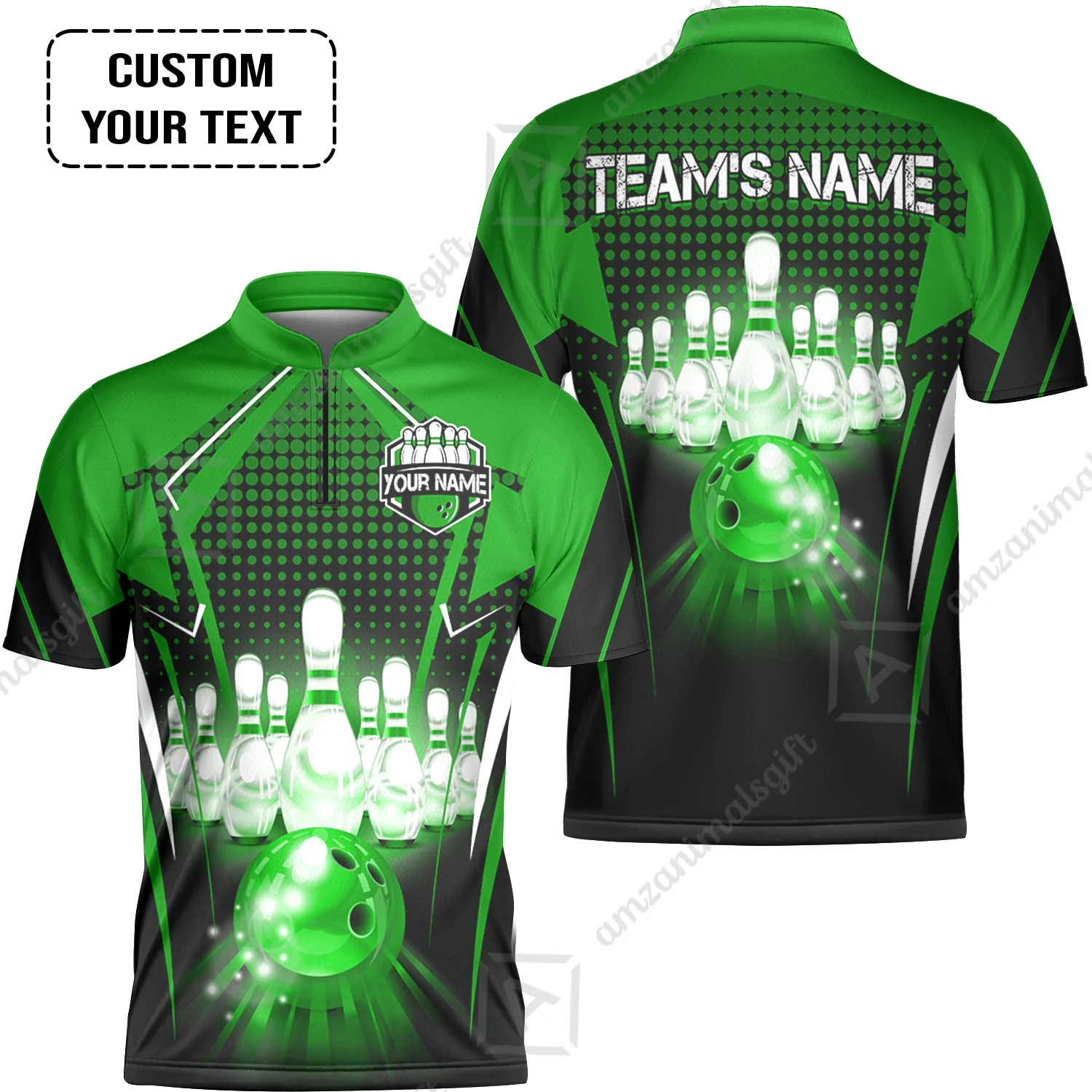 Custom Bowling Team Jerseys Polo Shirts, Bowling uniforms Ball & Pins Multicolor Jersey For Tournament Team Men Women Bowlers - Image 27
