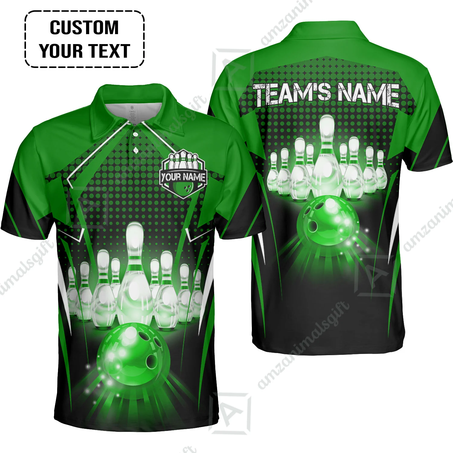 Custom Bowling Team Jerseys Polo Shirts, Bowling uniforms Ball & Pins Multicolor Jersey For Tournament Team Men Women Bowlers - Image 30