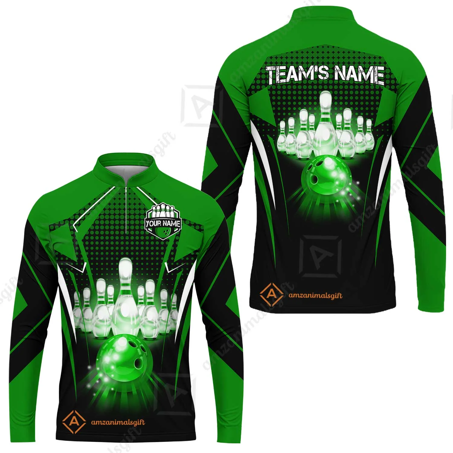 Custom Bowling Team Jerseys Polo Shirts, Bowling uniforms Ball & Pins Multicolor Jersey For Tournament Team Men Women Bowlers - Image 34
