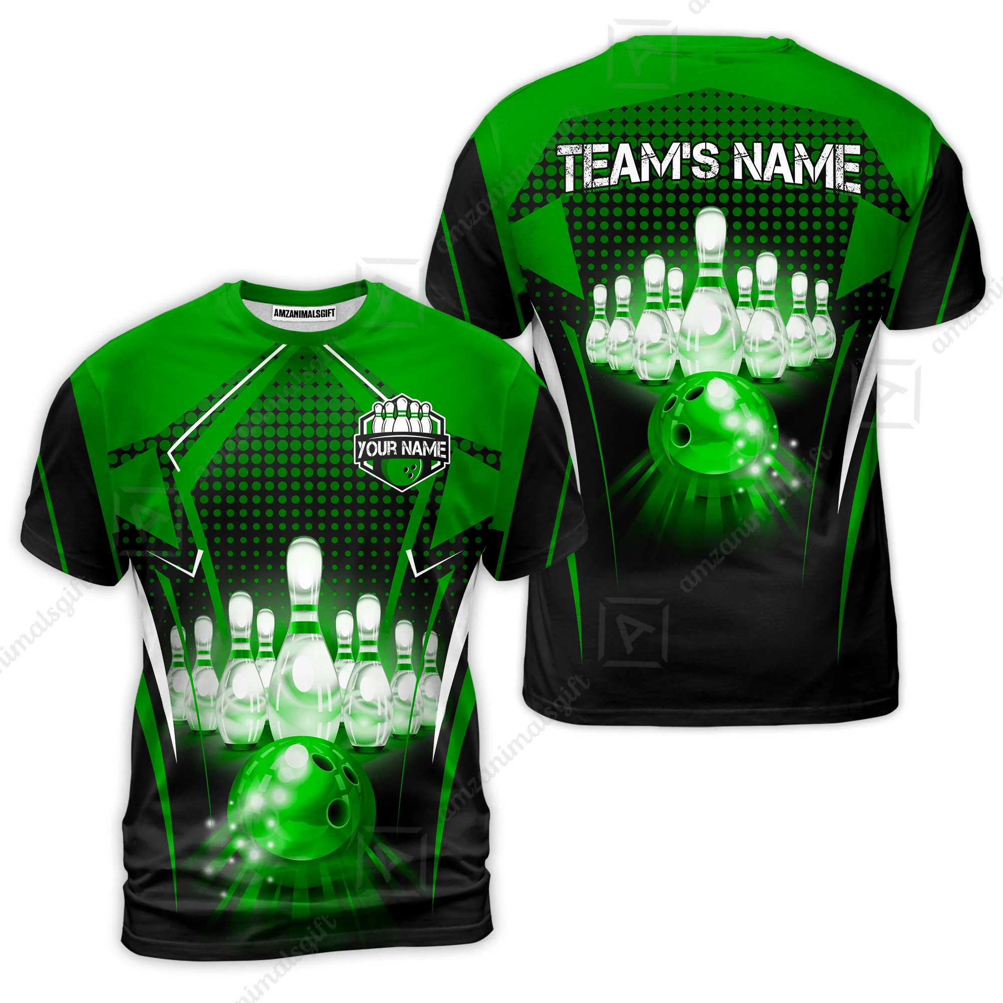 Custom Bowling Team Jerseys Polo Shirts, Bowling uniforms Ball & Pins Multicolor Jersey For Tournament Team Men Women Bowlers - Image 36