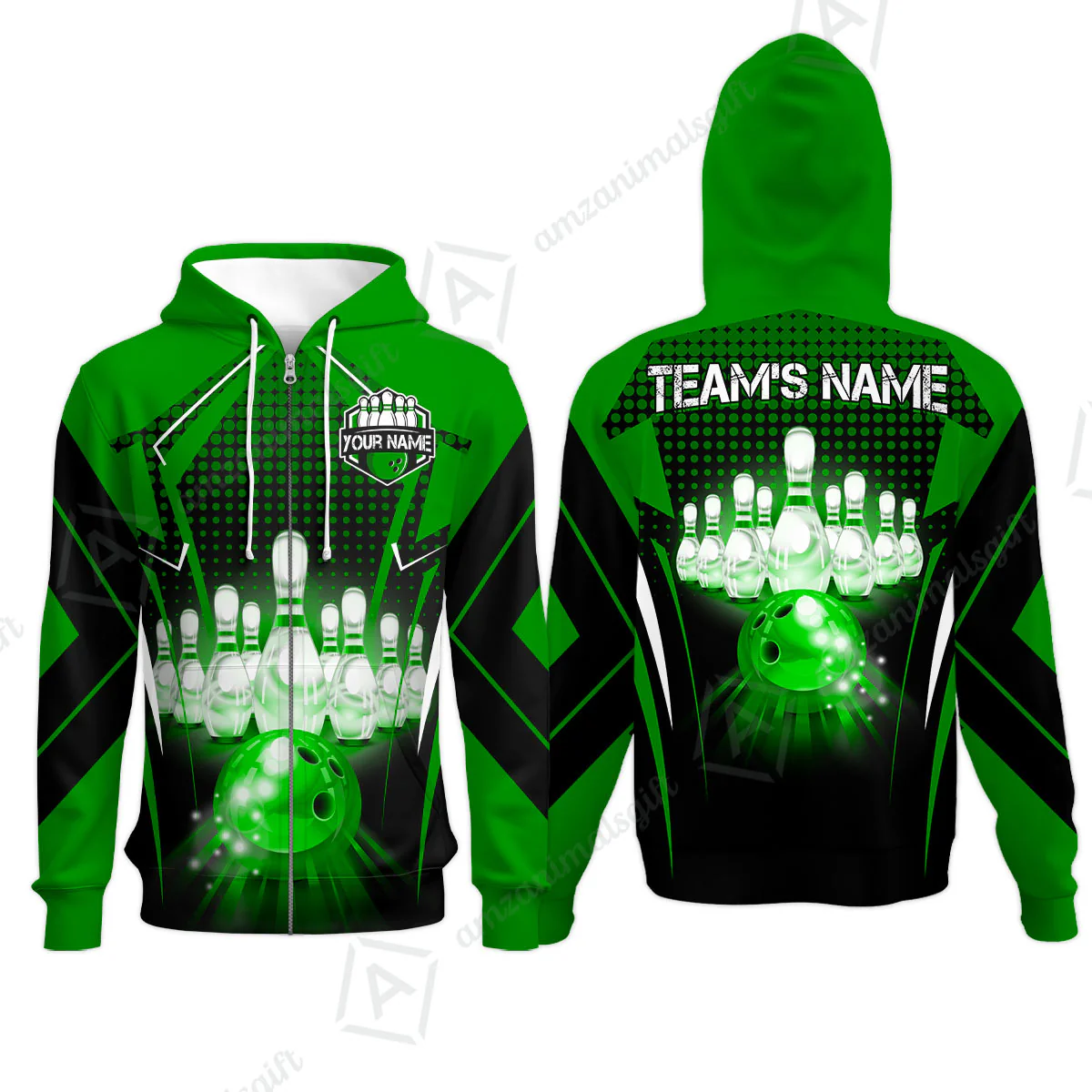Custom Bowling Team Jerseys Polo Shirts, Bowling uniforms Ball & Pins Multicolor Jersey For Tournament Team Men Women Bowlers - Image 37