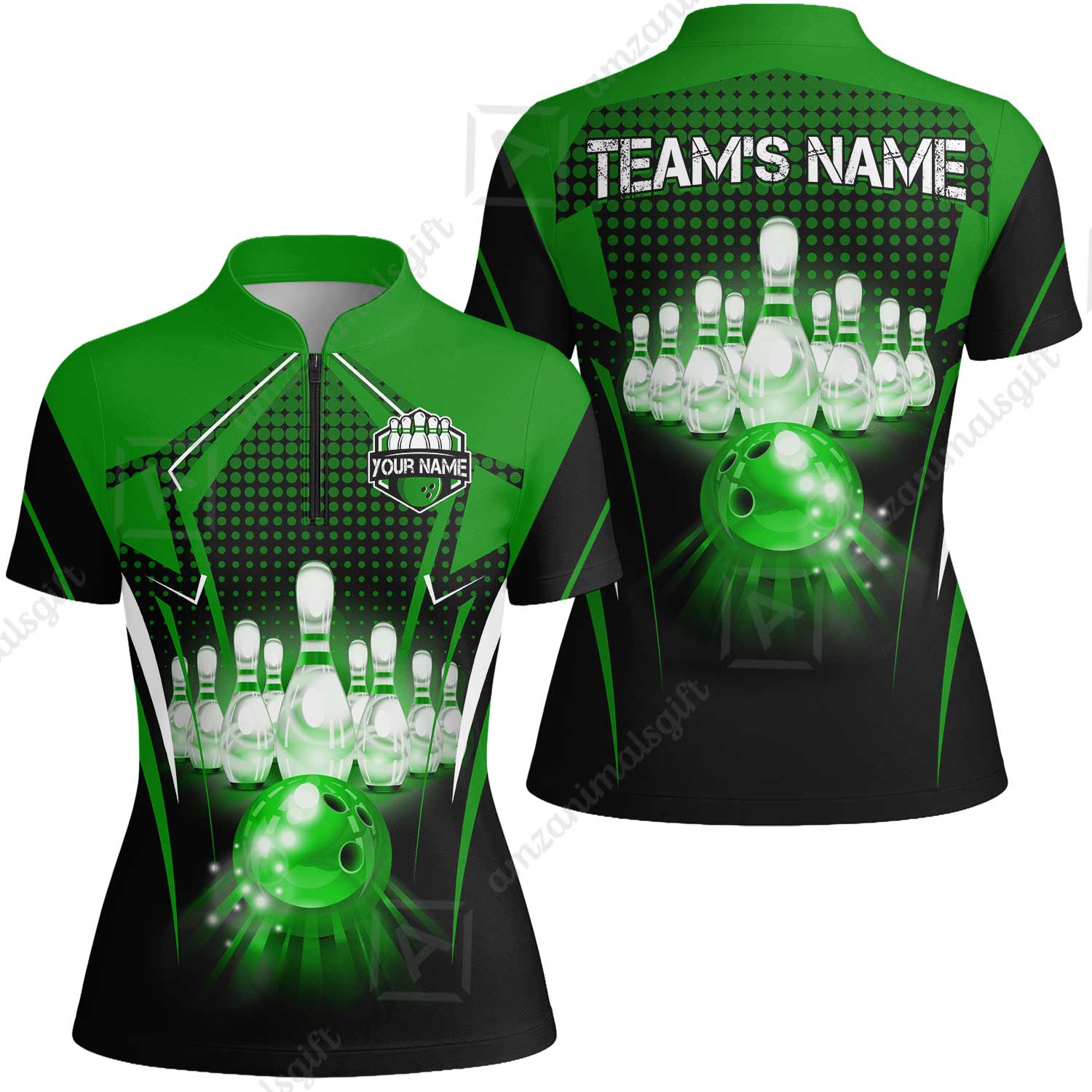 Custom Bowling Team Jerseys Polo Shirts, Bowling uniforms Ball & Pins Multicolor Jersey For Tournament Team Men Women Bowlers - Image 38