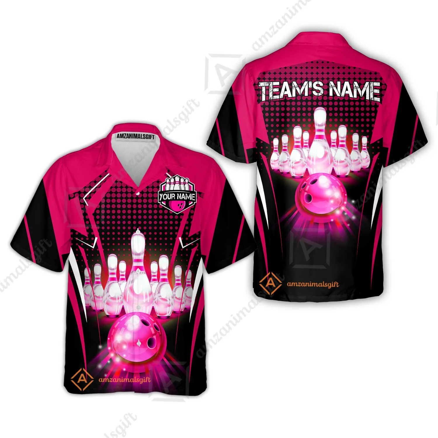 Custom Bowling Team Jerseys Polo Shirts, Bowling uniforms Ball & Pins Multicolor Jersey For Tournament Team Men Women Bowlers - Image 43