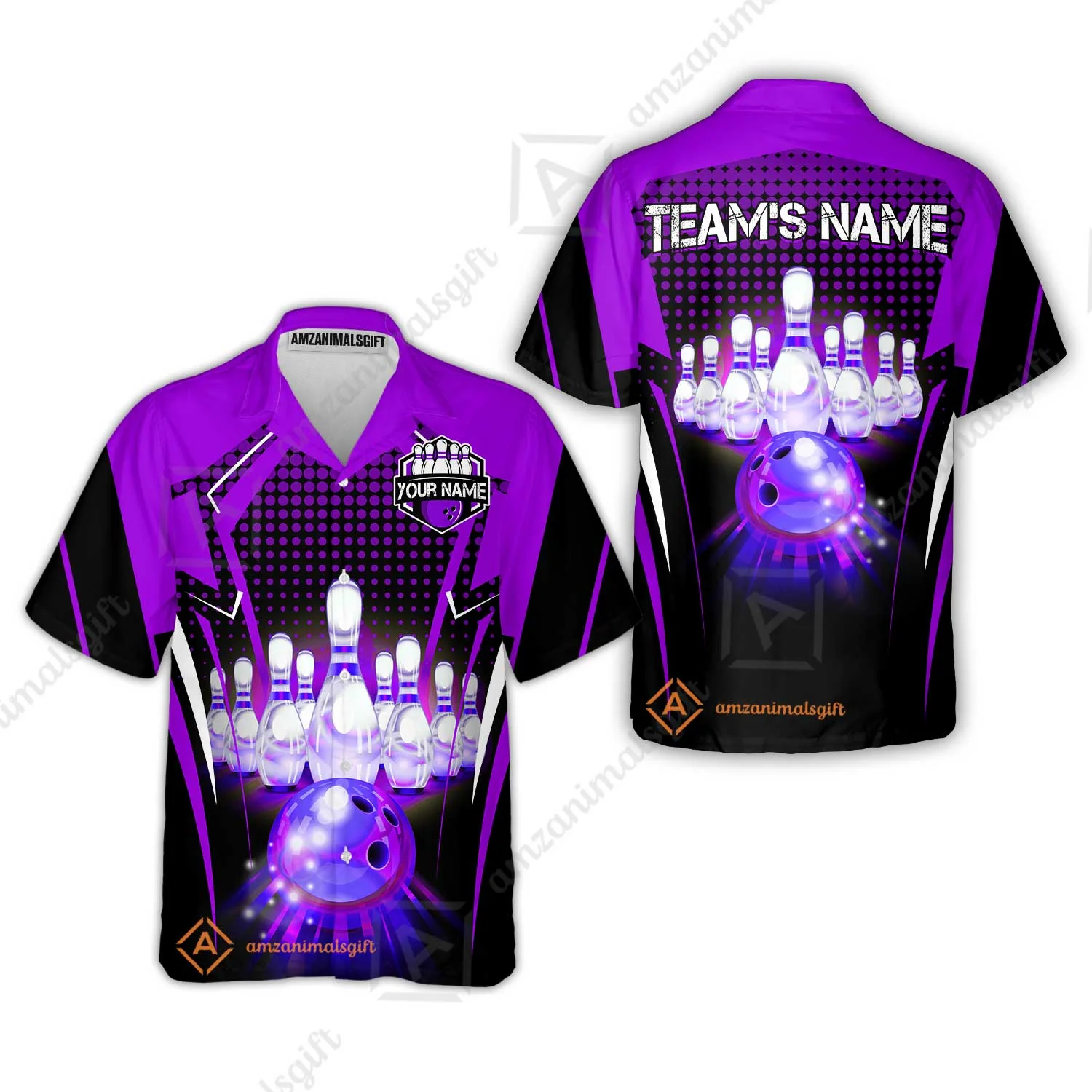 Custom Bowling Team Jerseys Polo Shirts, Bowling uniforms Ball & Pins Multicolor Jersey For Tournament Team Men Women Bowlers - Image 55