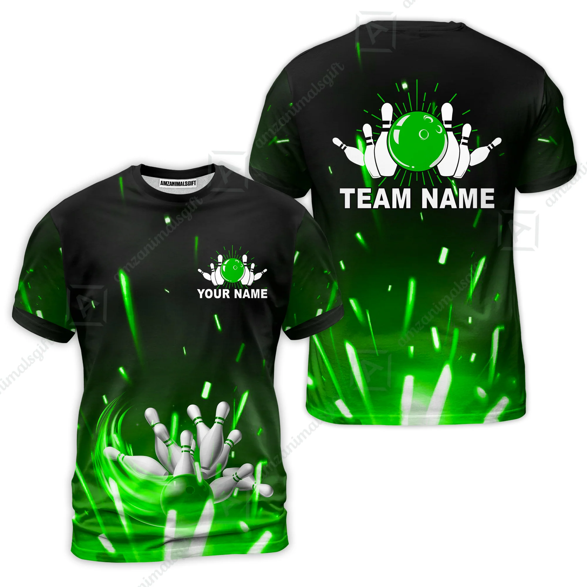 Custom Bowling Team Jerseys Polo Shirts, Bowling uniforms Flame Bowling Ball And Pins Short Sleeve Polo For Men Women Bowlers - Image 32
