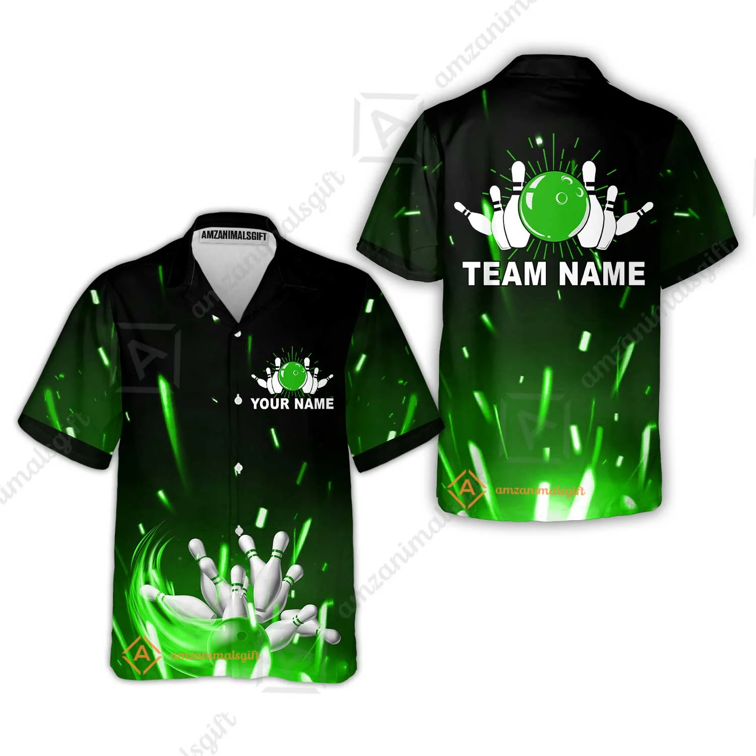 Custom Bowling Team Jerseys Polo Shirts, Bowling uniforms Flame Bowling Ball And Pins Short Sleeve Polo For Men Women Bowlers - Image 36