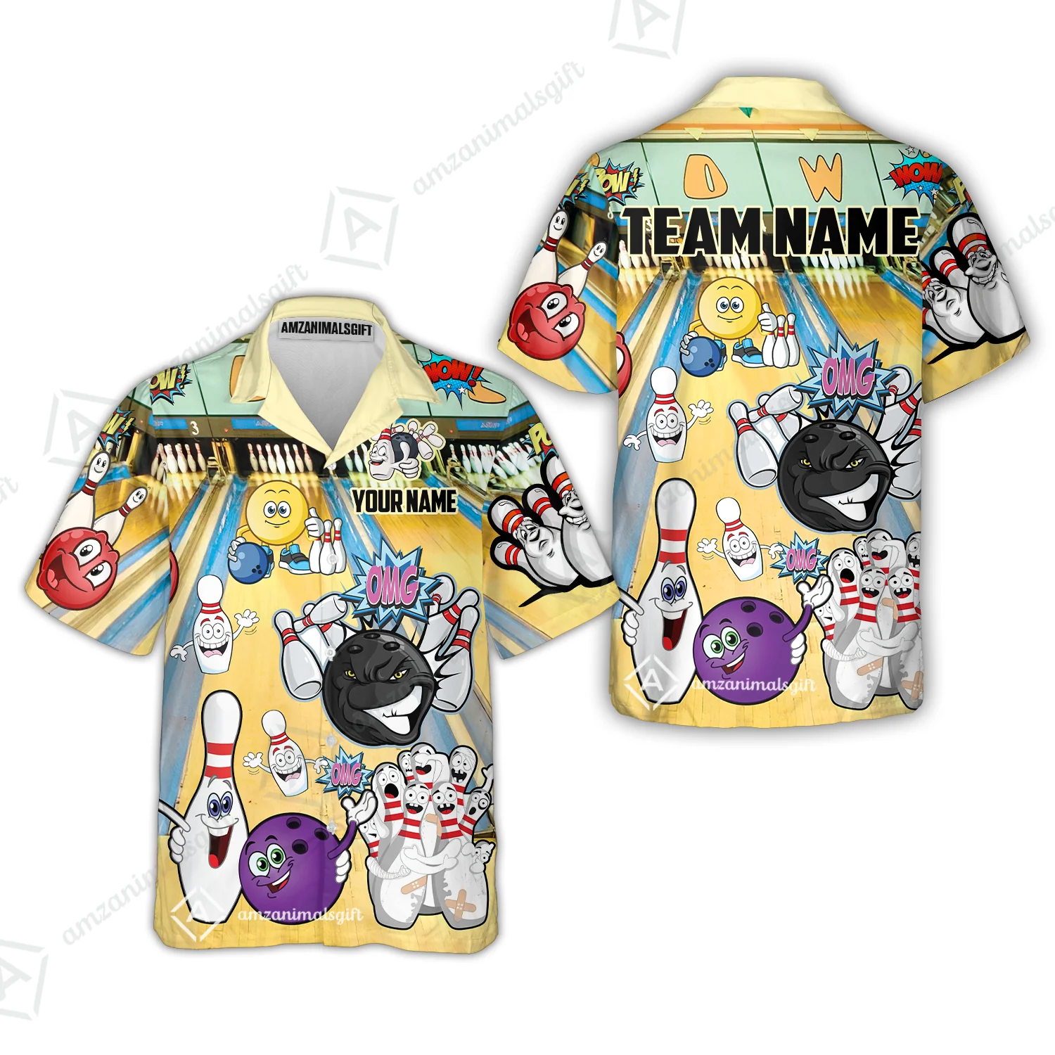Custom Bowling Team Polo Jersey Shirts, Split Happens Bowling Zip Polo Shirts For Men and Women, Uniform Shirt For Bowlers - Image 8