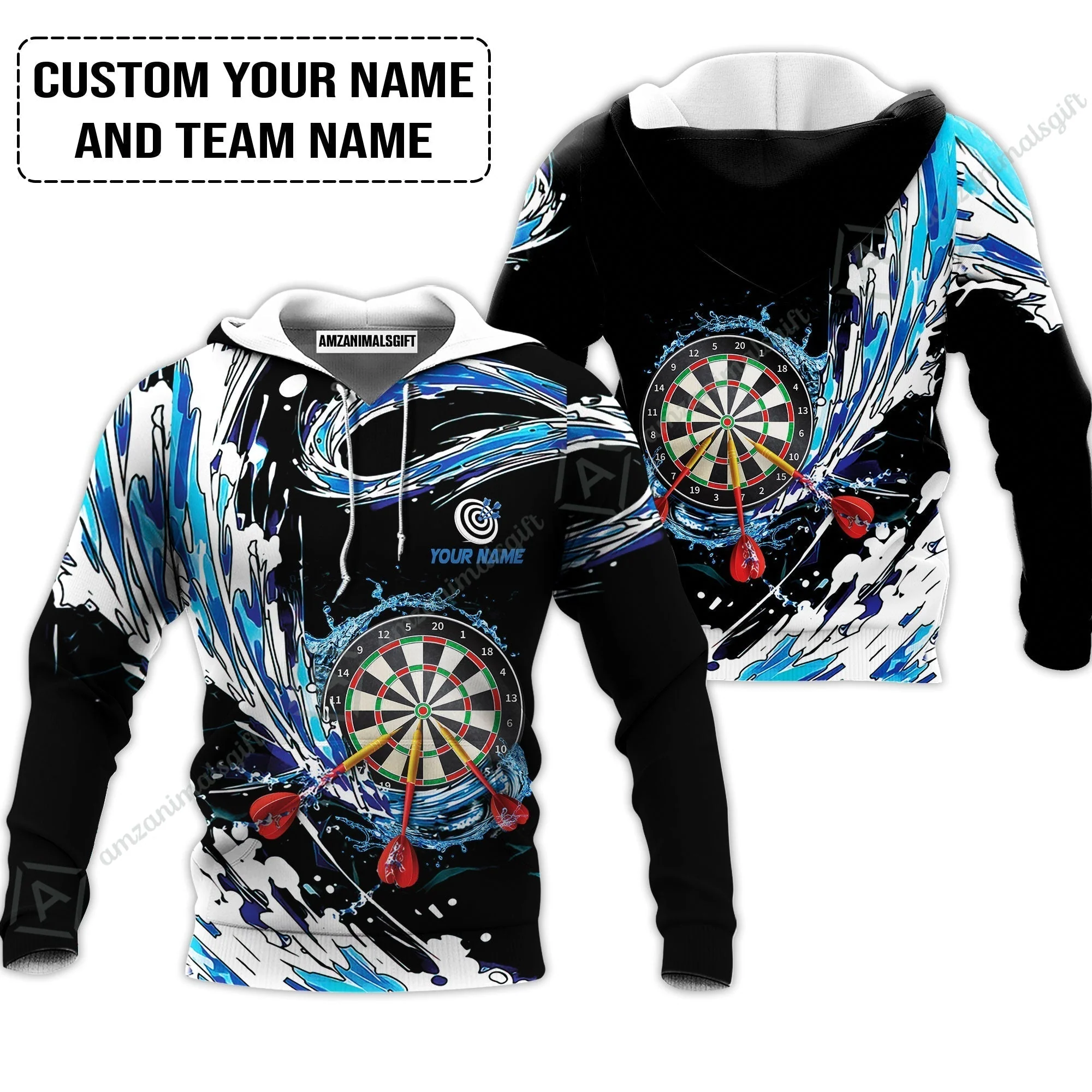 Custom Breath Of Water Darts Sweatshirt, Personalized Darts For Team Sweatshirt - Image 3