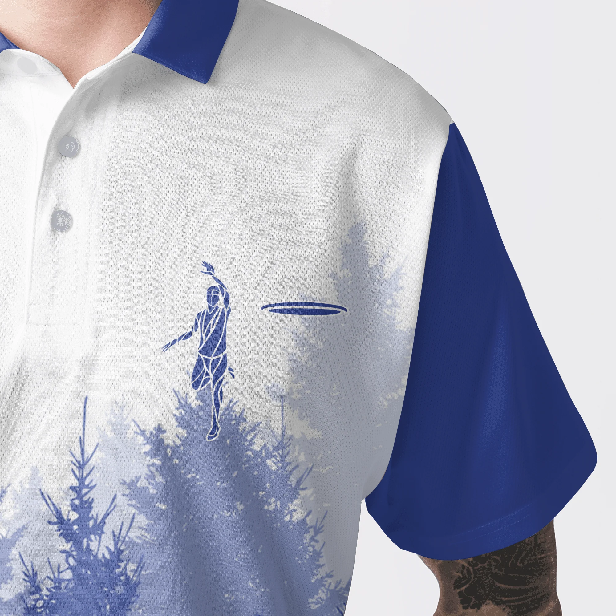 Custom Disc Golf Men Polo Shirt - Disc Golf Basket Hole In The Woods Custom Name Multicolor Apparel - Personalized Gift For Disc Golf Lover, Men, Husband, Team - Image 13
