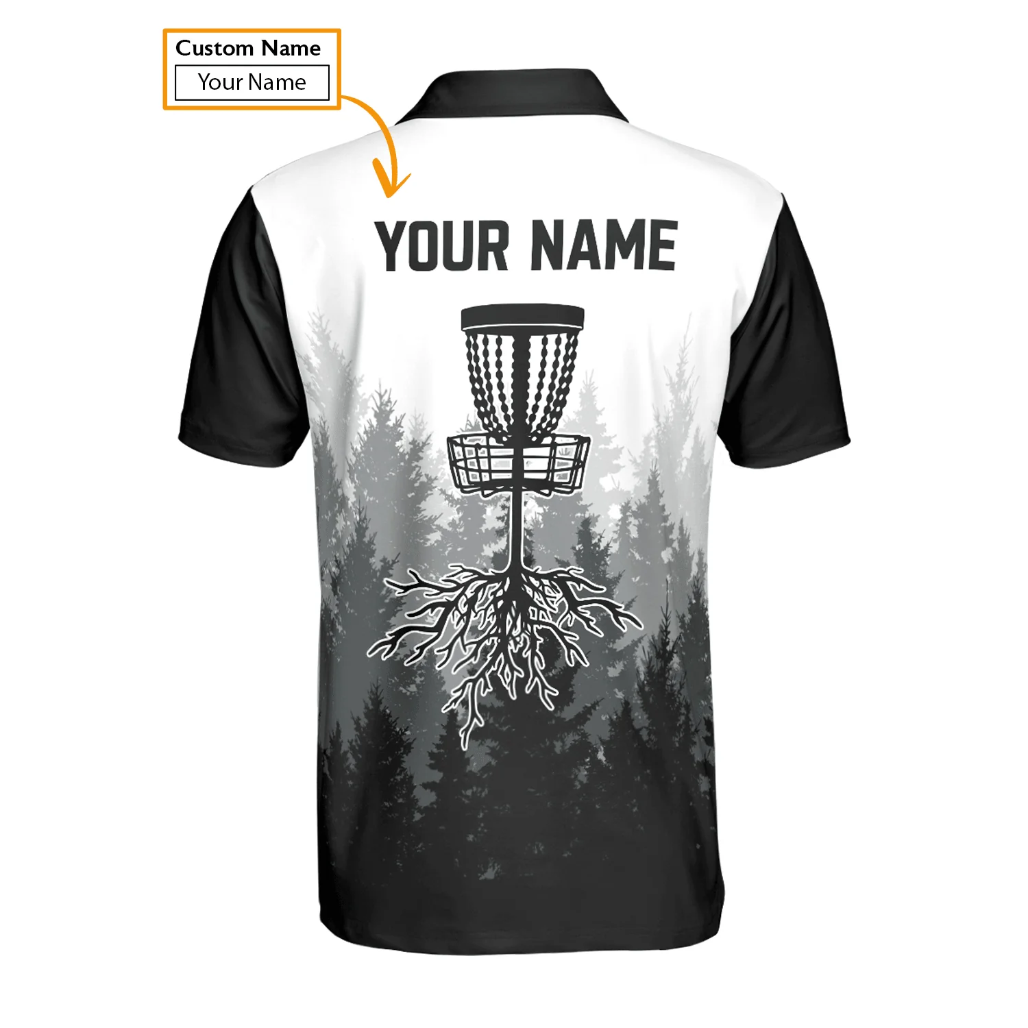 Custom Disc Golf Men Polo Shirt - Disc Golf Basket Hole In The Woods Custom Name Multicolor Apparel - Personalized Gift For Disc Golf Lover, Men, Husband, Team - Image 8