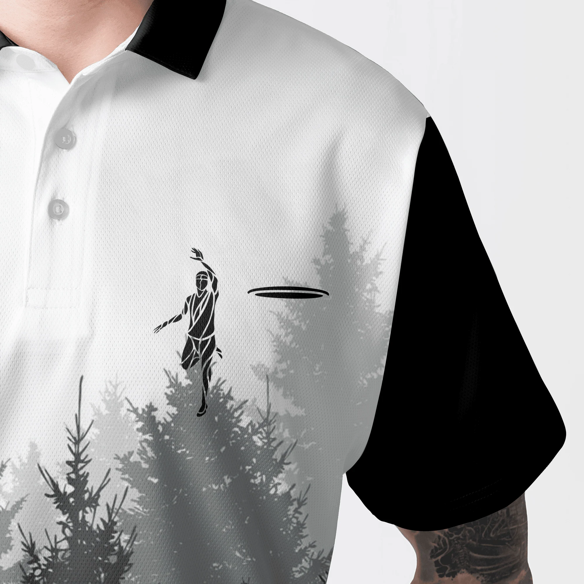 Custom Disc Golf Men Polo Shirt - Disc Golf Basket Hole In The Woods Custom Name Multicolor Apparel - Personalized Gift For Disc Golf Lover, Men, Husband, Team - Image 9