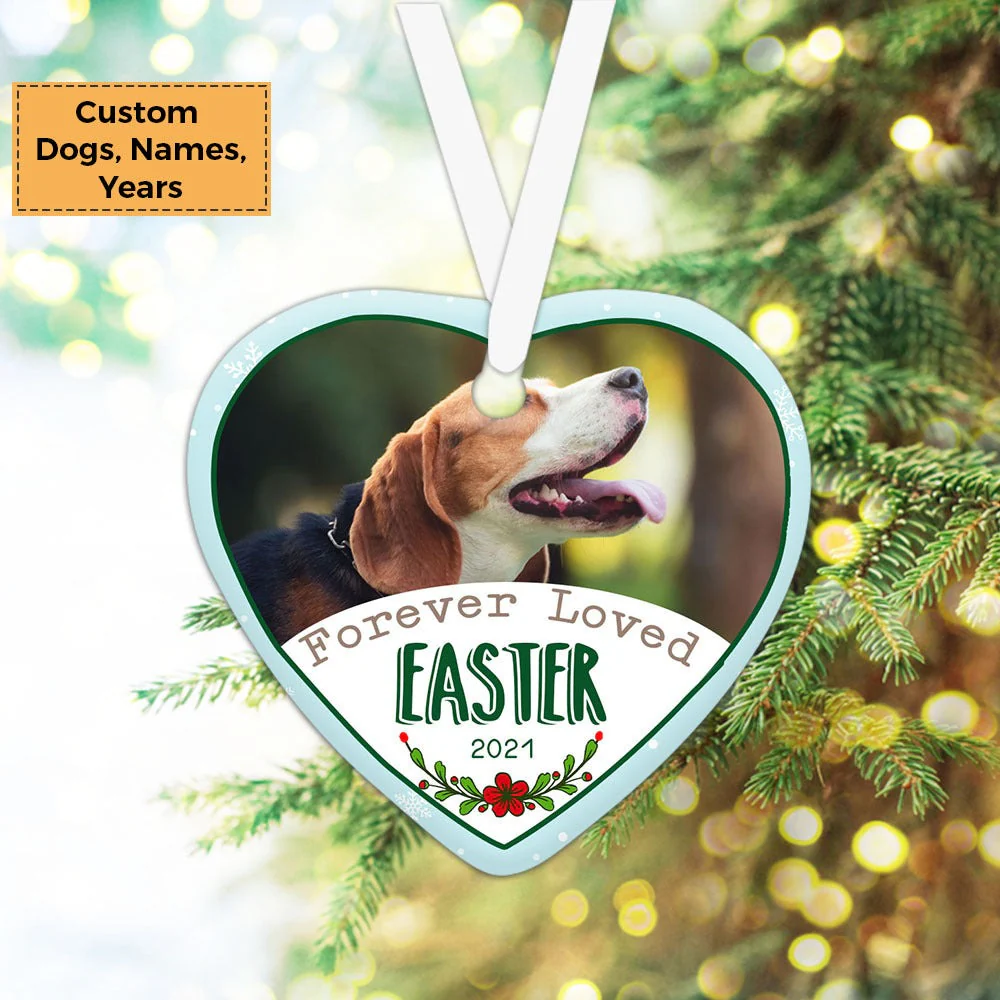 Custom Dog Photo Ceramic Ornament, Custom Pet Photo Ornament, Forever Loved Pet Custom Ornament - Christmas Ornament Gift For Dog Lovers, Pet Lovers - Image 5