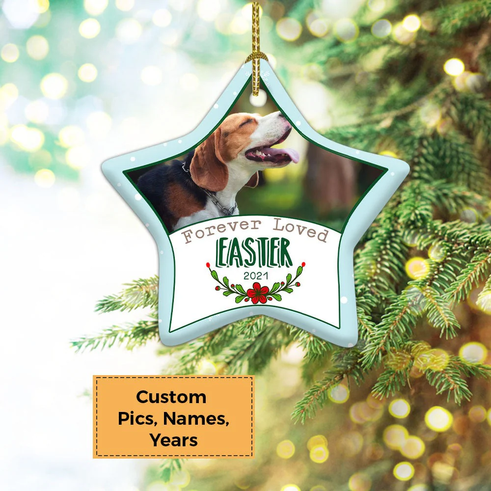 Custom Dog Photo Ceramic Ornament, Custom Pet Photo Ornament, Forever Loved Pet Custom Ornament - Christmas Ornament Gift For Dog Lovers, Pet Lovers - Image 6