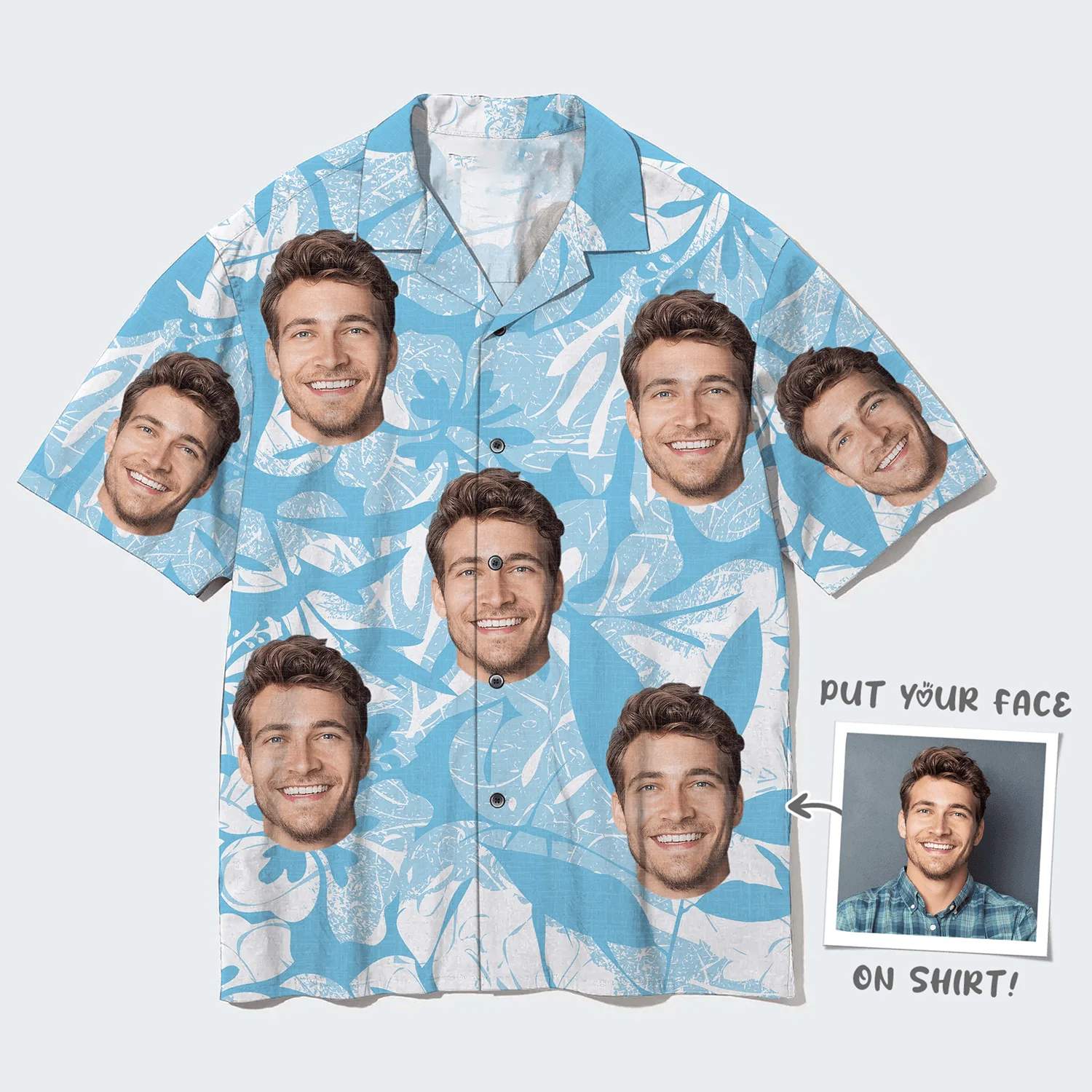 Custom Face Hawaiian Shirt, Flowers Pattern Aloha Shirt, Personalized Shirt Mother's Day, Father's Day Gift For Father, Mother, Grandma, Family - Image 7
