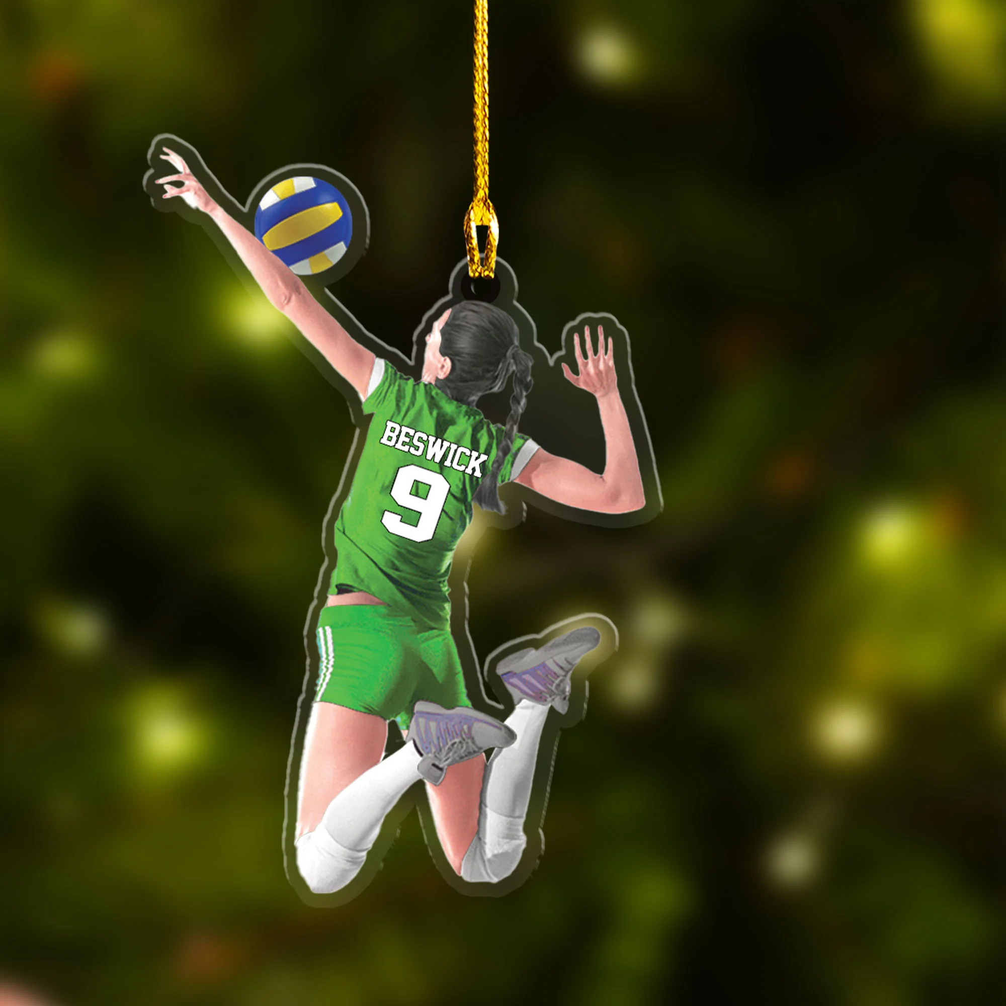 Custom Girl Beach Volleyball Acrylic Ornament - Gift For Volleyball Players - Image 3