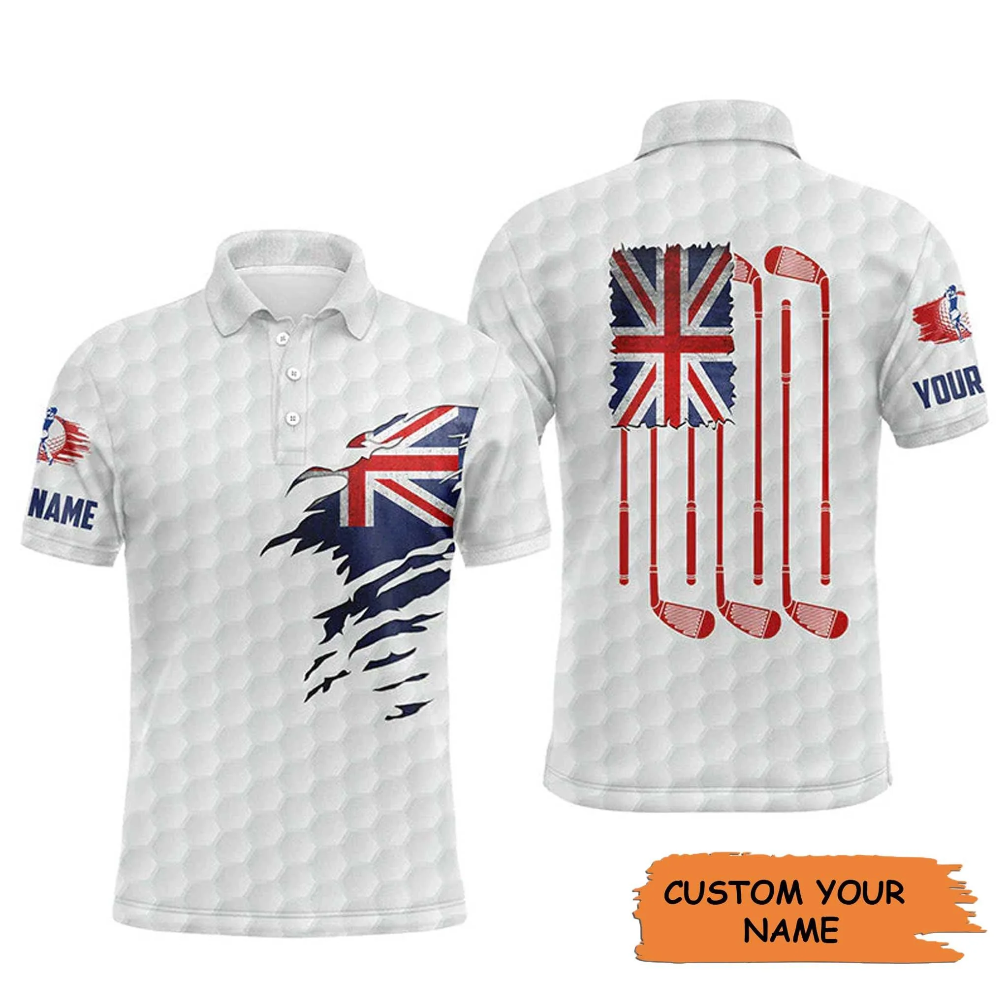 Custom Golf Long Sleeve Men Polo Shirt - Custom Name New Zealand Flag, Vintage Golf Clubs Apparel - Personalized Gift For Golf Lover, Friend, Family - Image 3