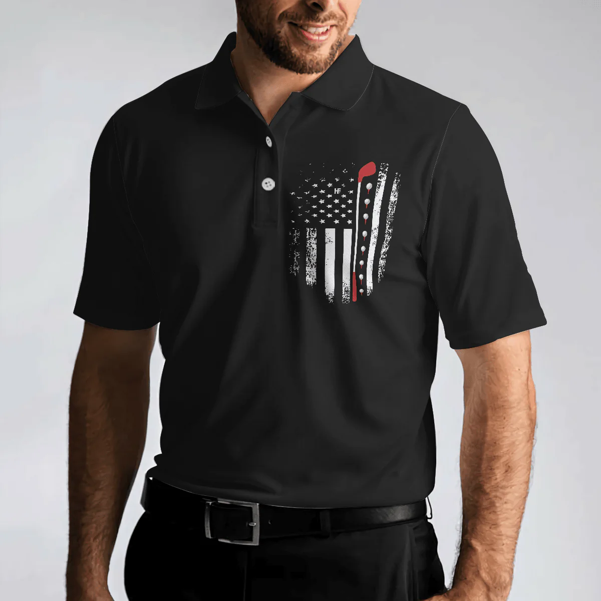 Custom Golf Men Polo Shirt - Golf Evolution American Flag Men Polo Shirt, Golf And Beer That Why I'm Here Polo Shirt - Perfect Polo Shirt For Men, Golfers - Image 5