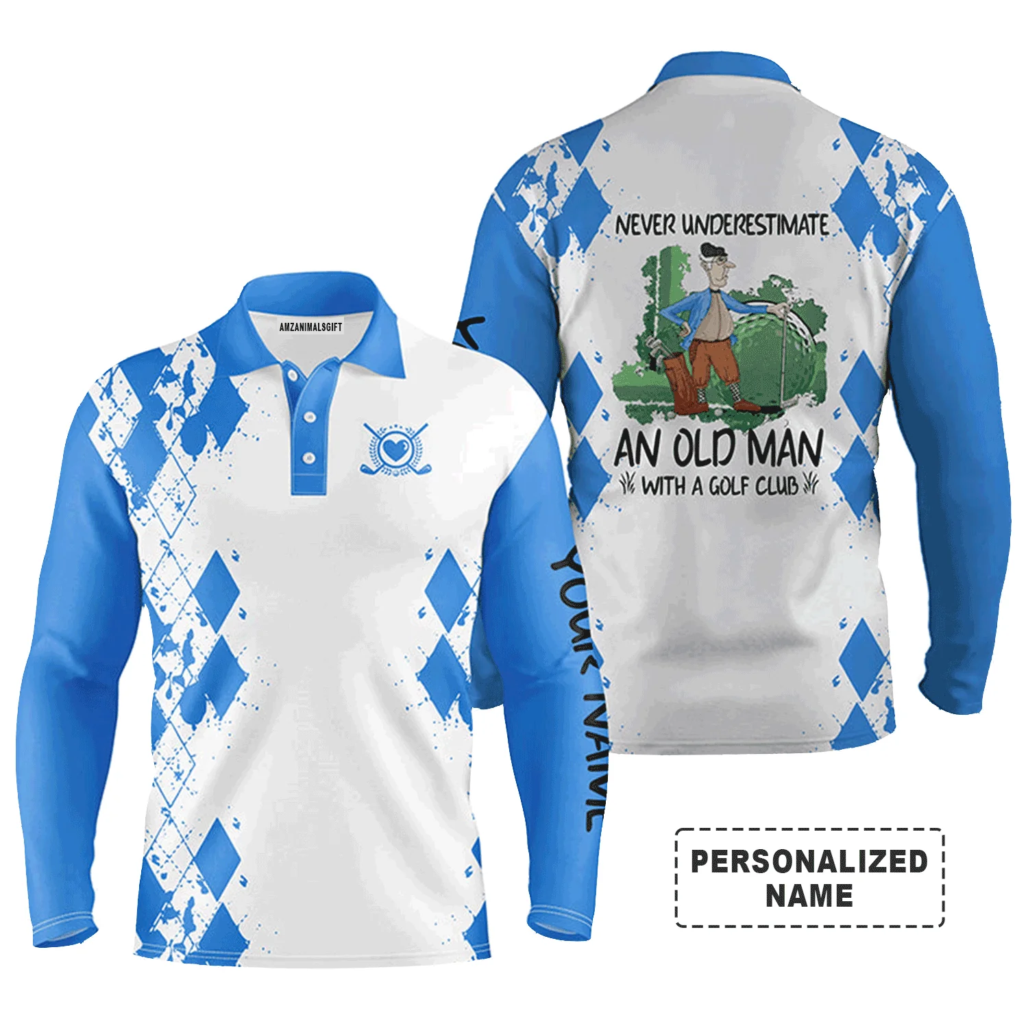 Custom Golf Men Polo Shirt - Never Underestimate An Old Man With A Golf Club Men Golf Polo Shirt - Perfect Polo Shirt For Men, Golfers - Image 16