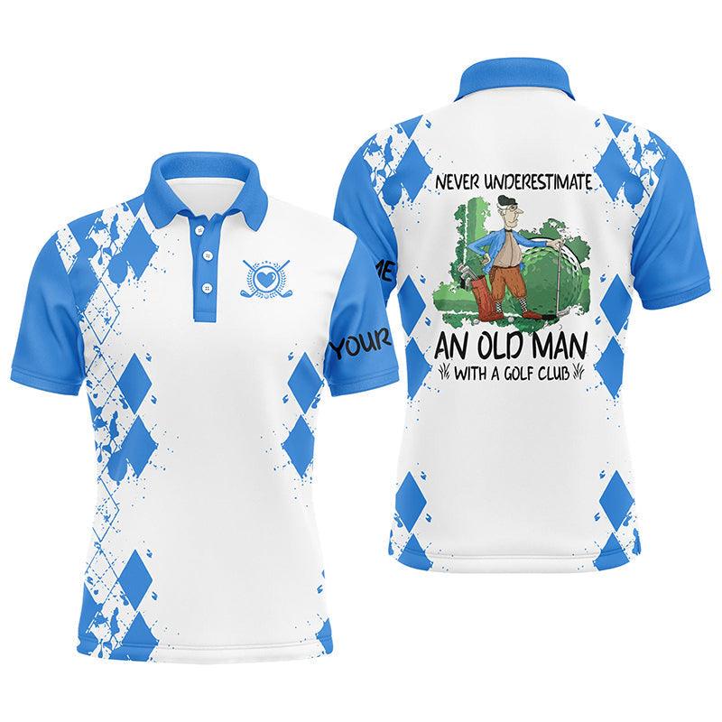 Custom Golf Men Polo Shirt - Never Underestimate An Old Man With A Golf Club Men Golf Polo Shirt - Perfect Polo Shirt For Men, Golfers - Image 6