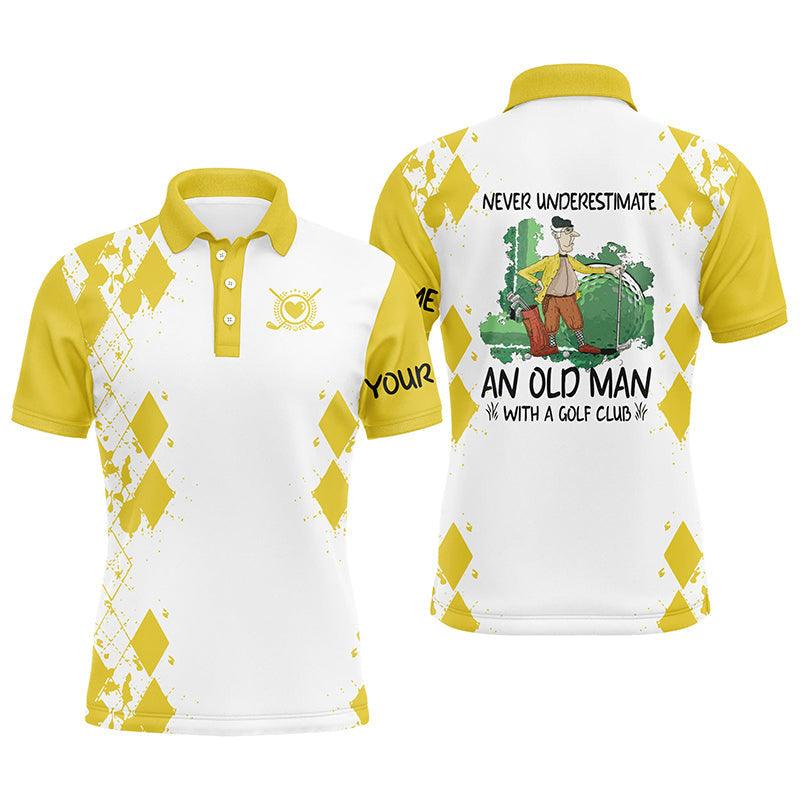 Custom Golf Men Polo Shirt - Never Underestimate An Old Man With A Golf Club Men Golf Polo Shirt - Perfect Polo Shirt For Men, Golfers - Image 8