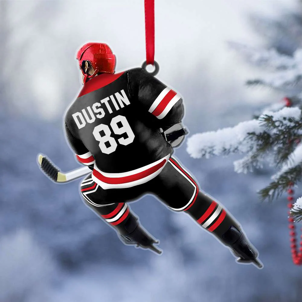 Custom Hockey Acrylic Ornament, Ice Hockey Player Acrylic Ornament - Perfect Gift For Hockey Lover, Christmas, New Year - Image 5