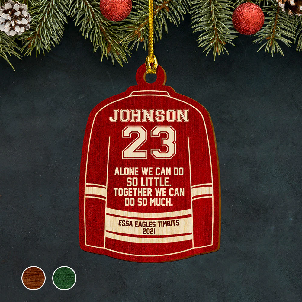 Custom Hockey Wooden Ornament, Play Hockey Together, We Can Do So Much Wooden Ornament- Perfect Gift For Hockey Lover, Christmas, New Year - Image 2