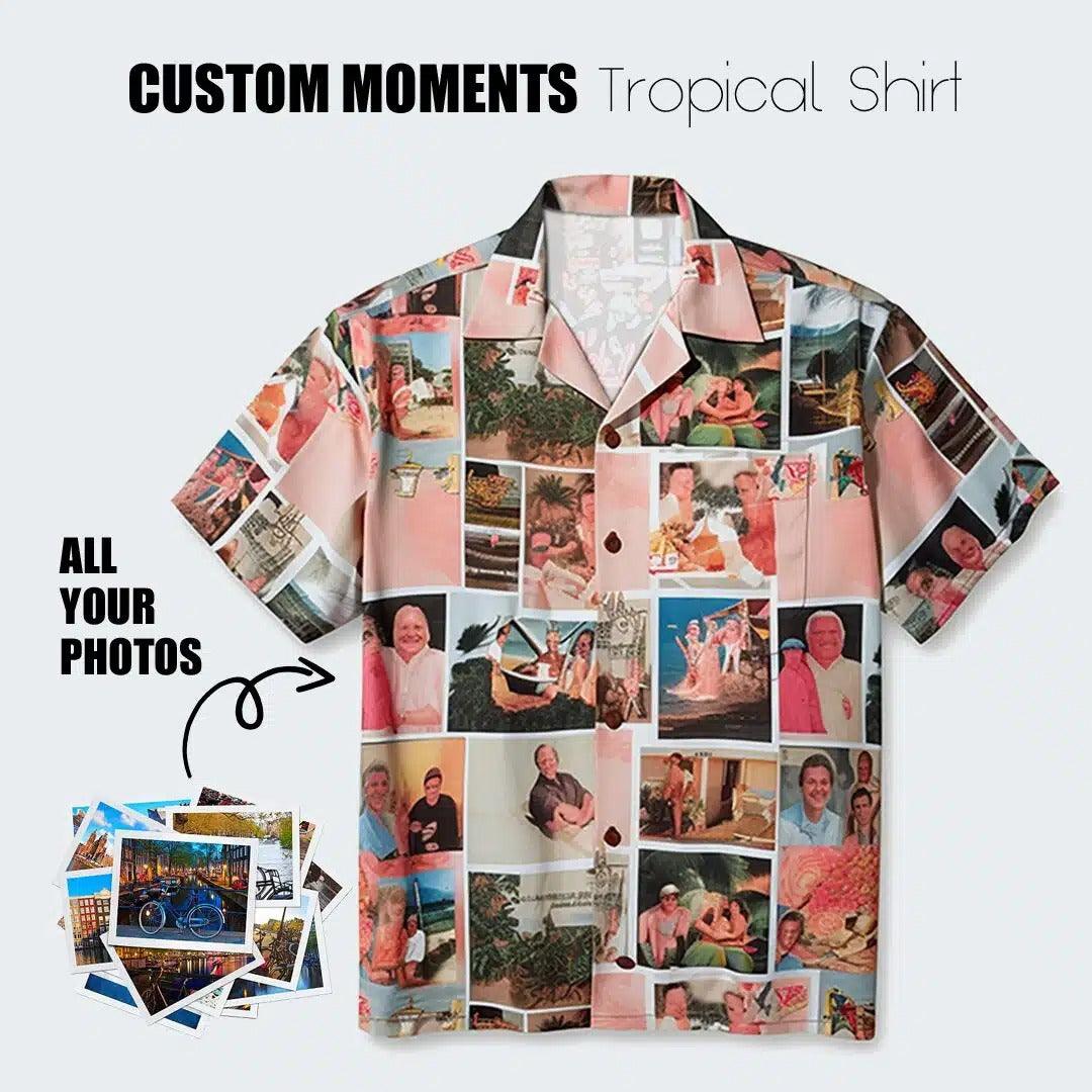Custom Moments Aloha Hawaii Shirt - Custom Photo Family Tropical Personalized Hawaiian Shirt For Summer - Perfect Gift For Friend, Family