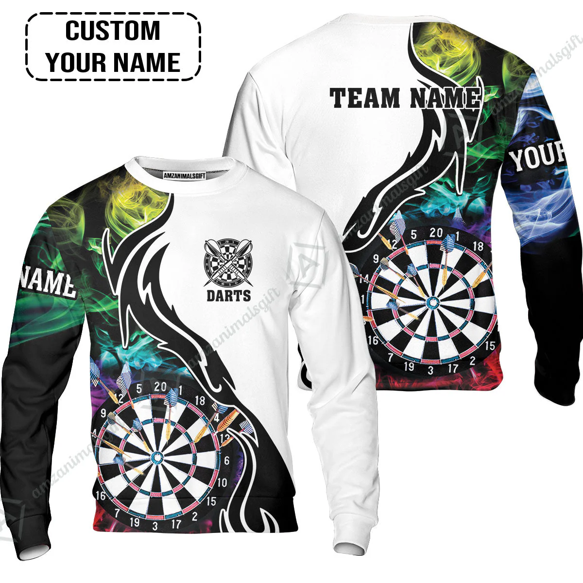 Custom Multicolor Darts Hoodie, Personalized Darts For Team Hoodie - Image 6