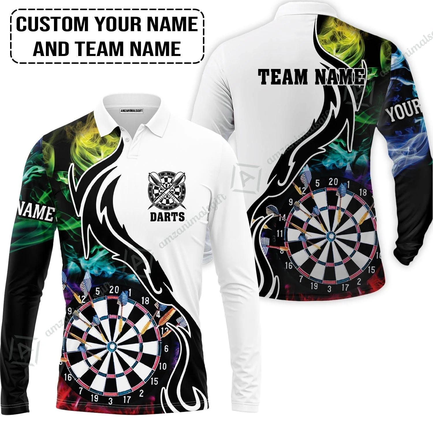 Custom Multicolor Darts Sweatshirt, Personalized Darts For Team Sweatshirt - Image 5