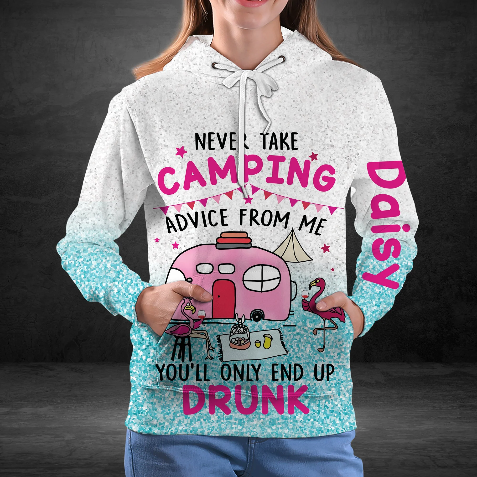 Custom Name Camping Pullover Premium Hoodie Never take Camping, Perfect Outfit For Men And Women On Christmas New Year Autumn Winter - Image 2
