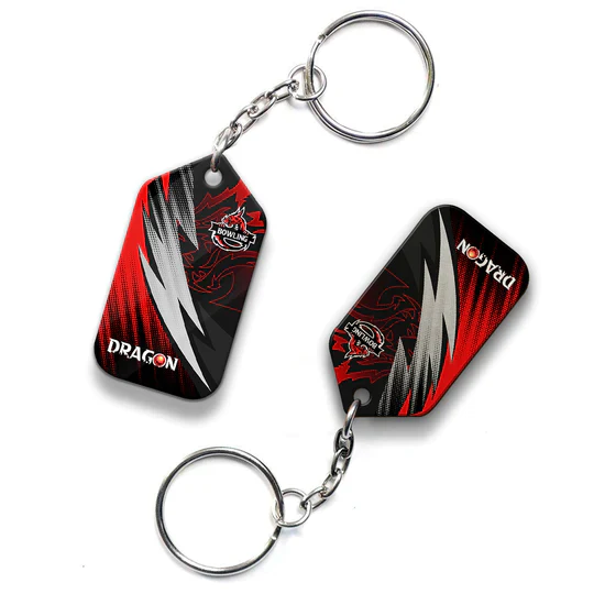 Custom Name Dragon Team Red Bowling Ball On Fire Acrylic Keychain - Christmas Gift For Bowling Lovers, Bowling Players, Family, Friends - Image 7